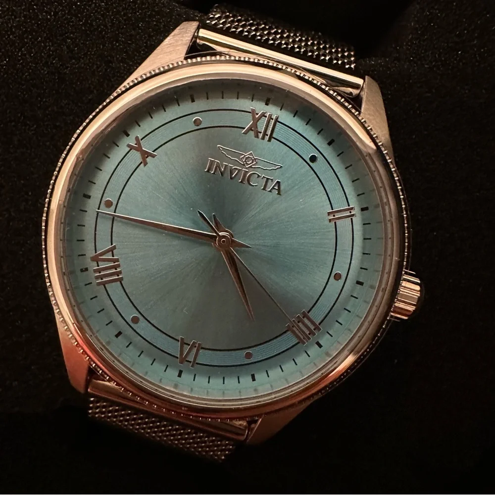 Invicta Celestial 48487 Women's 36mm Light Blue Dial Silver Mesh Watch NIB